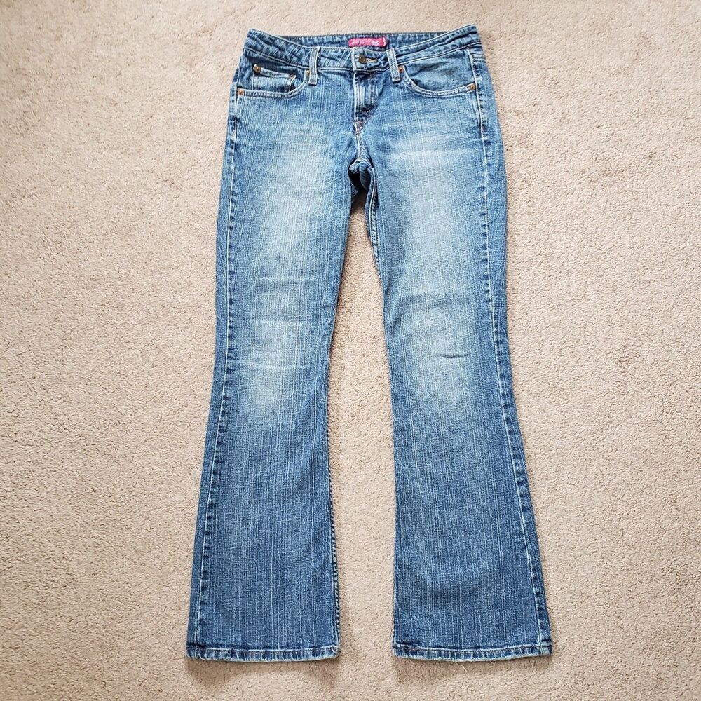 Vintage Y2k Levi's 518 Superlow Boot Cut Faded Distressed Blue Size 7 Med